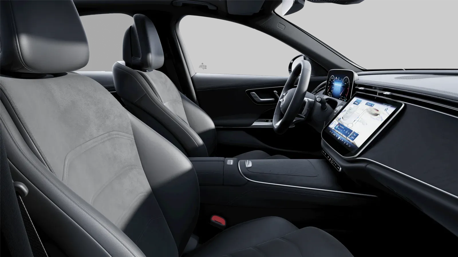 Luxurious leather interior of a Business Class vehicle